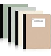 SUNEE Composition Notebooks - Wide Ruled Paper, 4 Pack Composition Book, 9 3/4" x 7 1/2", 80 Shee...