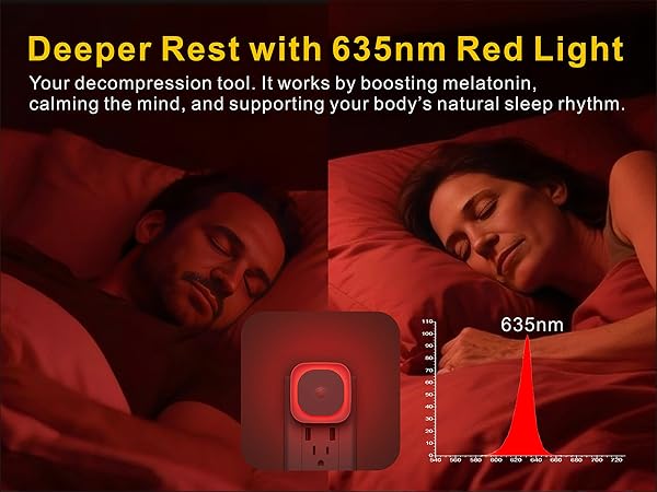 red sleep night light for adlus