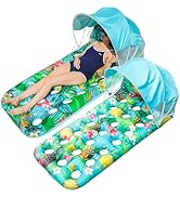 FindUWill Pool Floats with Canopy Adults - 2 Pack XL Pool Floats with Headrest, Removable Shade, ...