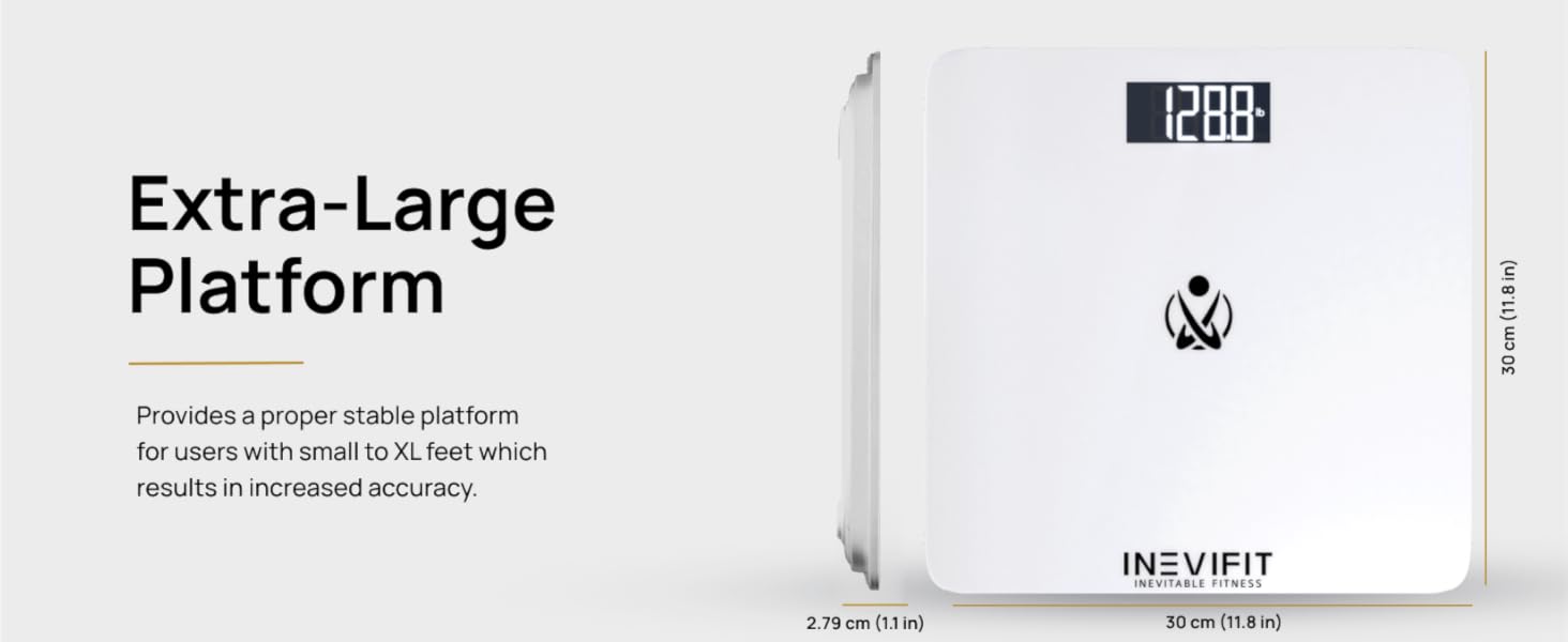 I-BS001W - INEVIFIT - Best Digital Bathroom Scale - Premium A+