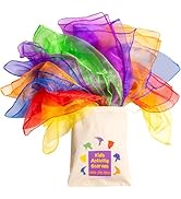 Covelico Play Scarves for Kids (14 Pack) – Montessori-Inspired Sensory Dance Scarves for Toddlers...