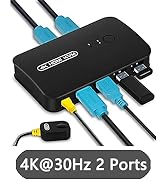 DGODRT HDMI USB KVM Switch 2 Port Selector Box for 2 Computers Share Keyboard Mouse Printer and 1...