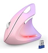 TECKNET Ergonomic Mouse, Wireless Bluetooth Vertical Mouse, 4800 DPI Optical Tracking, 6 Adjustab...