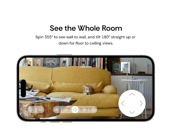 Security Camera 2.4GHz WiFi, 360° Indoor Camera for Home