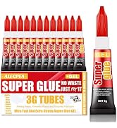 3 Gram (Pack of 12) Single use Super Glue Gel, Super Fast, Thick &amp; Strong Adhesive Superglue, Cya...
