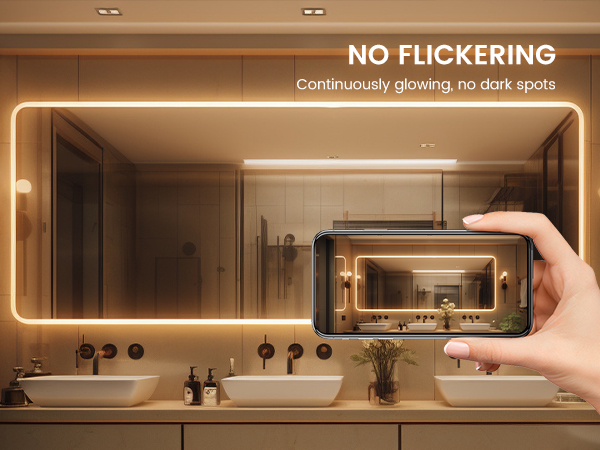 no flickering - - no light, no dark room
