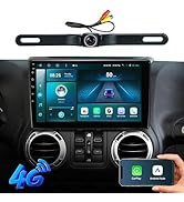 Car Stereo Radio Replacement for Jeep Wrangler JK Compass Grand Cherokee Dodge Ram with 10 Inch T...