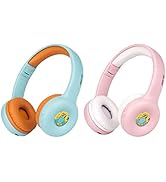 KO-STAR Kids Bluetooth HeadphonesBundles-Comfortable Fit, 3.5mm Audio Headphones, Adjustable Head...