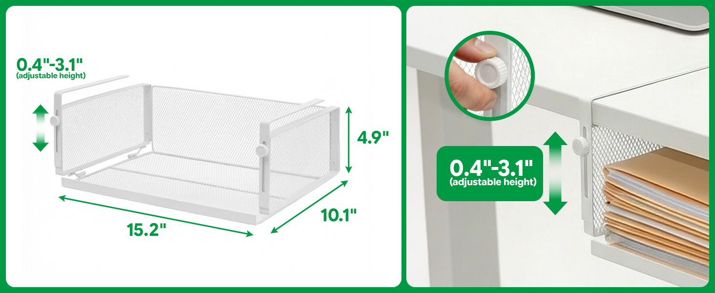 under desk storage,white