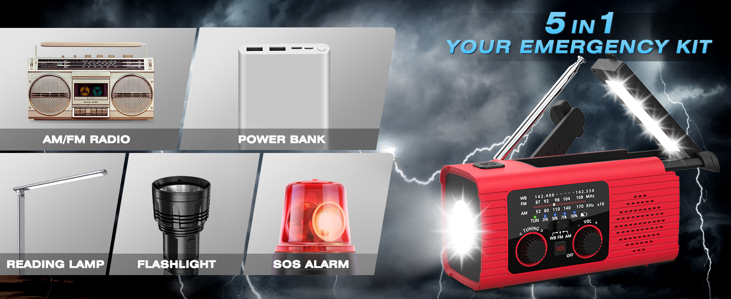 hurricane supplies emergency kit portable radio noaa weather radio crank radio