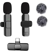 Vislla Wireless Lavalier Microphone for iPhone 15/16/17 Series, iPad and Android Devices, Noise C...