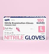 Supmedic Nitrile Exam Gloves, Powder-Free Latex-Free Disposable Glove for Medical PINK Estheti...