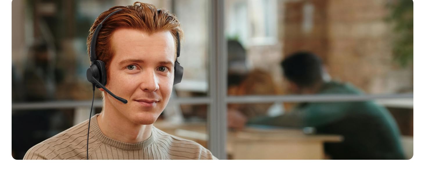 headset with noise cancelling mic, office headset, noise cancelling headphones for work