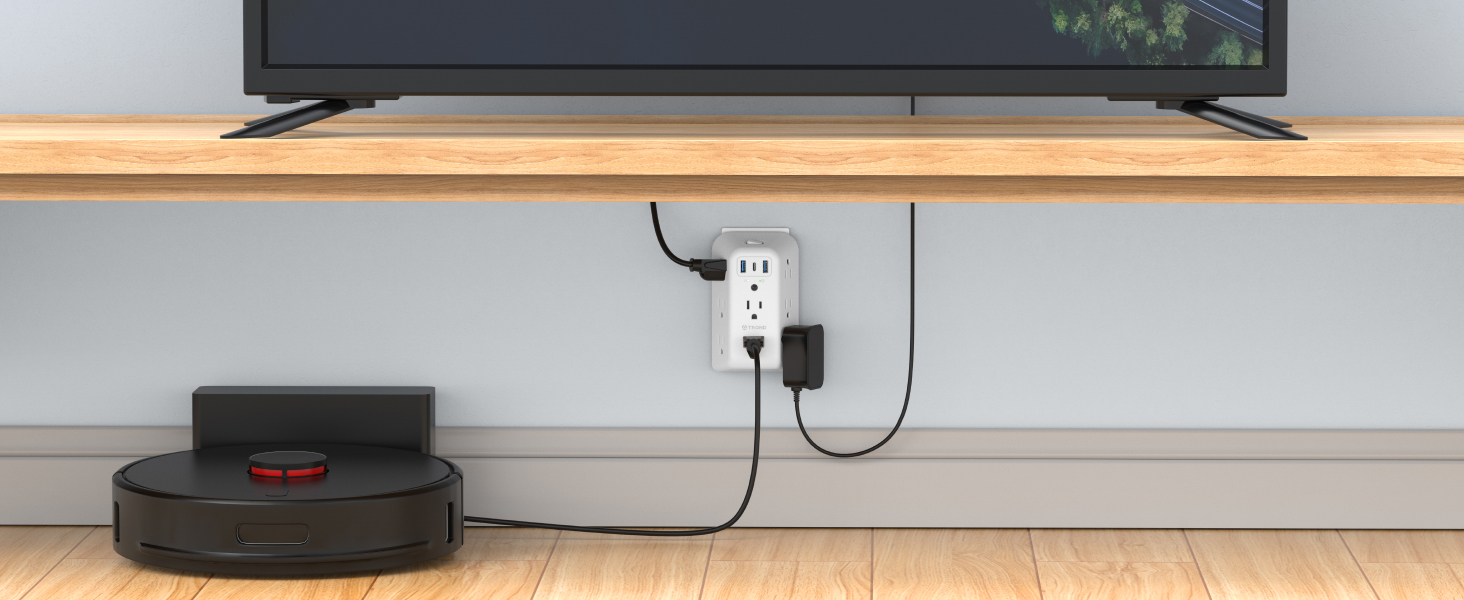 electric outlet extender surge protector usb