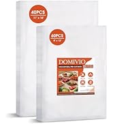 100PCS Vacuum Sealer Bags Set, 60 Quart 8" x 12" &amp; 40 Gallon 11" x 16", Pre-Cut Food Saver Bags f...