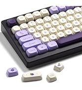 XVX MOA Profile Purple Grape Theme PBT Dye-Sub Keycaps, Custom Keycap Set for Mechanical Keyboard...