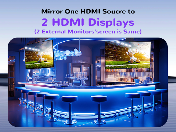 hdmi 2.1 splitter 1 input 2 output 