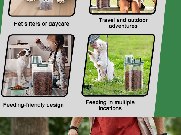 small dog food storage container for travel outdoor feeding cat food bird seed small pet food bin