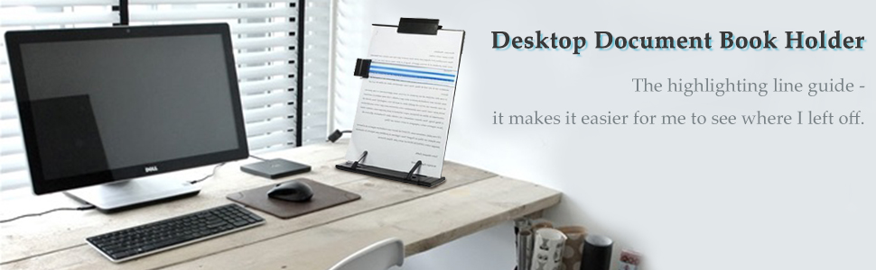 Copy Holder for Letter, Legal A4 Documents, with 7 Adjustable Positions
