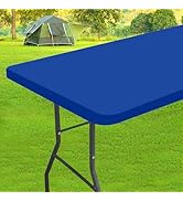 homing 6 Foot Rectangle Spandex Tablecloths, Stretch Elastic Fitted Table Cover, Washable Fabric ...