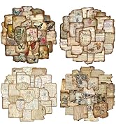 Bomichi 200 Vintage Aesthetic Sticker Pack 100 Designs Duplicate Decals Retro Botanical Ephemera ...