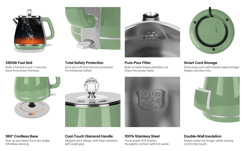 retro electric kettle