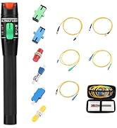 WSOLDMA Fiber Optic Cable Troubleshoot Kit - Visual Fault Locator, FC Male to LC Female Adapter, ...