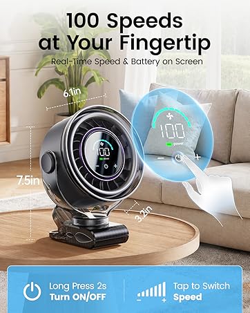 touch control clip fan