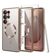 GolbinBox Magnetic for Samsung Galaxy S25 Ultra Case with Screen Protector | [Compatible with Mag...