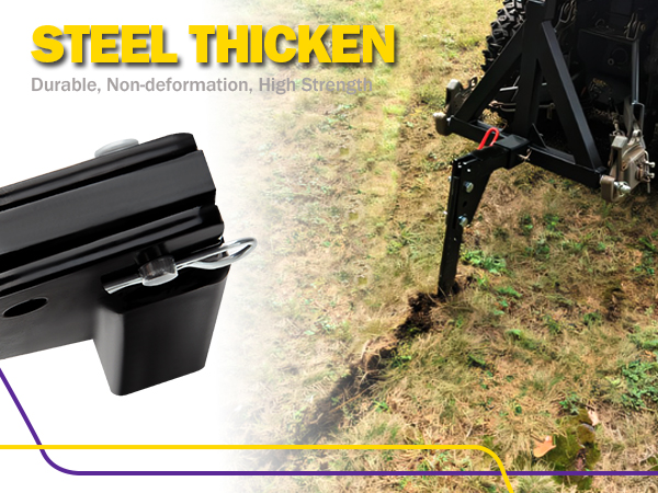 Hitch Mounted Trencher Fits 3 Point Hitch Subsoiler Lawn Ripper ATV UTV Tractor Plow Trench Digger