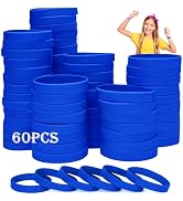 THXIY 60PCS Silicone Rubber Bracelet Bracelets Wristbands Wrist Bands for Kids Youth Teens Boys G...