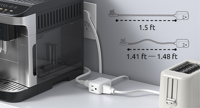 Short Extension Cord 1.5FT