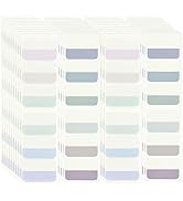 AccEncyc 240 Pcs Colored Index Tab 1"x1.8" Large Book Sticky Tabs Repositionable Page Tabs Flags ...