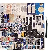 emmoolife 220Pcs Vintage Scrapbook Supplies Pack for Junk Journal Scrapbooking Supplies Moon Wash...