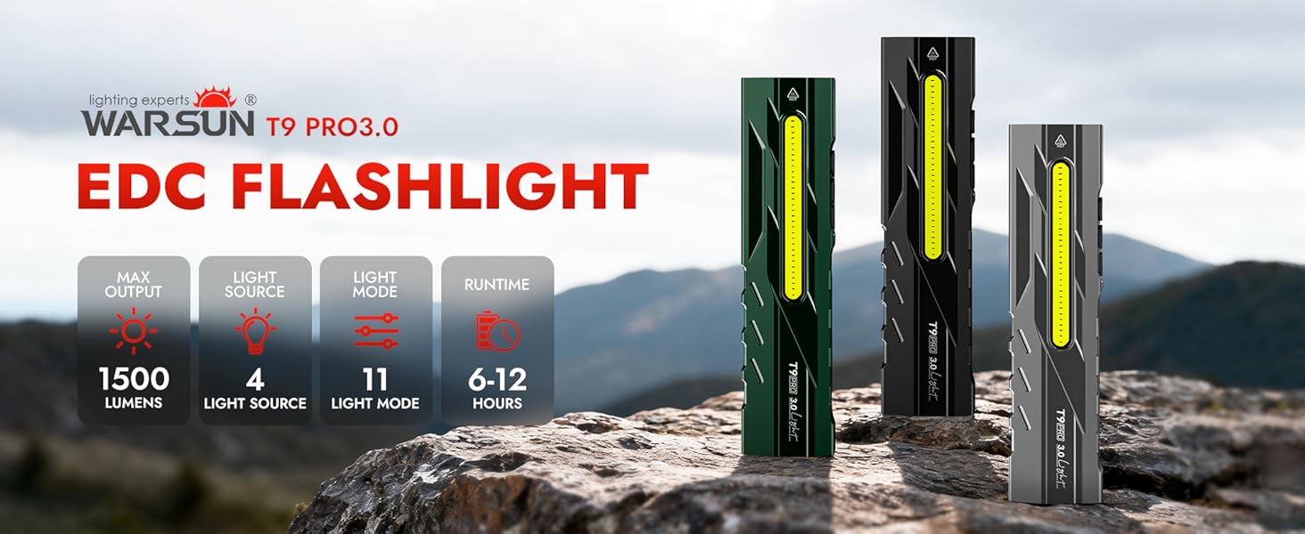 EDC pocket flashlight rechargeable