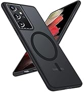 ANNGELAS for Samsung Galaxy S21 Ultra Mag-safe Case,Slim Shockproof Protective Cover with Magneti...