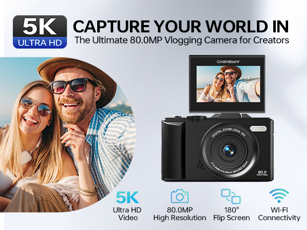 W100-Digital Camera-Black-V1