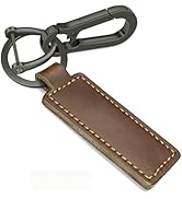 Yebongda Key Chain Genuine Leather Car Keychain Universal Key Fob Keychain D-ring Key Chain Holde...