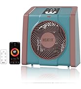 HEATIT Space Heater with Remote for Indoor, Digital Display with Thermostat,Containing Plasma &amp; O...