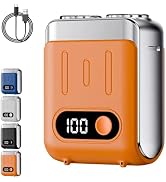 Mini Electric Shaver for Men, Portable Travel Double Ring Beard Razor | Pocket Portable Design, F...