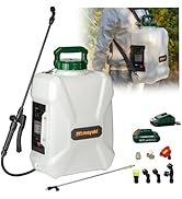3Gallon Lawn Garden Sprayer Compatible with Makita 18V Battery, Backpack Pump Sprayer w/ 2.0Ah Ba...
