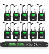 XTUGA RW2090 2 Channel Wireless in Ear Monitor System (RW2090 10 Bodypacks)