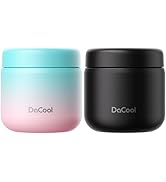 DaCool Kids Thermo for Hot Food 2 Pack 13oz/pack Insulated Food Jar OZ Vacuum Stainless Steel Kid...