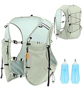 sportsnew Running Vest Hydration Backpack with 2L Water Bladder or 2*500ml Soft Flask, 10L Reflec...