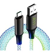AYI RGB USB Type C to USB A 2.0 Android Charger Cable Fast Charging High Data Speed Visible Color...