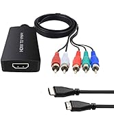 Dingsun HDMI to Component Converter HDMI to YPbPr Component RGB + R/L Audio Adapter Support 720/1...
