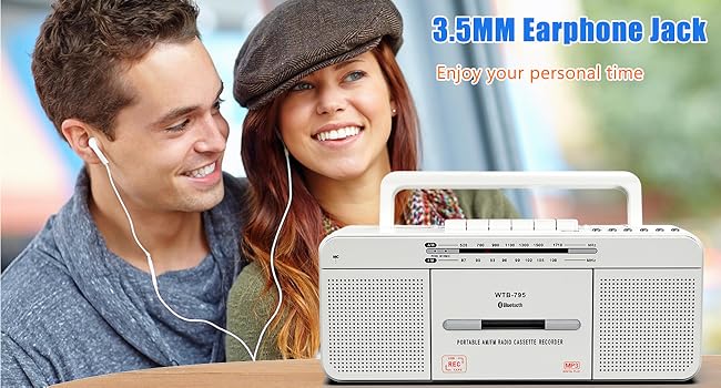 headphone radio tape player white portable cassette player