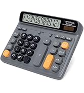 VEWINGL Desktop Calculator with Large LCD Display, 12-Digit Dual Power Solar &amp; Battery Office Cal...