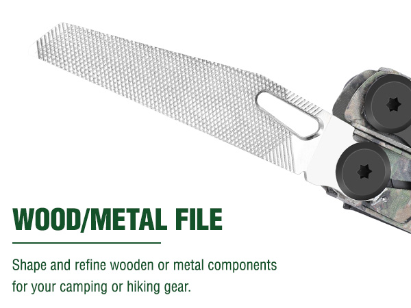 FLISSA Multitool, 18 in 1 Camo Multitool Pliers with Fire Starter, Window Breaker