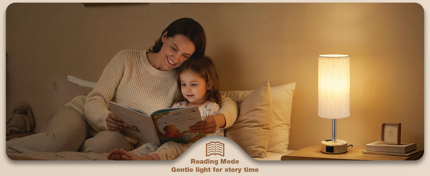 Touch Bedside Table Lamp with Memory